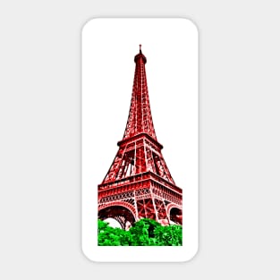 Cartoon Eiffel Tower Paris Sticker